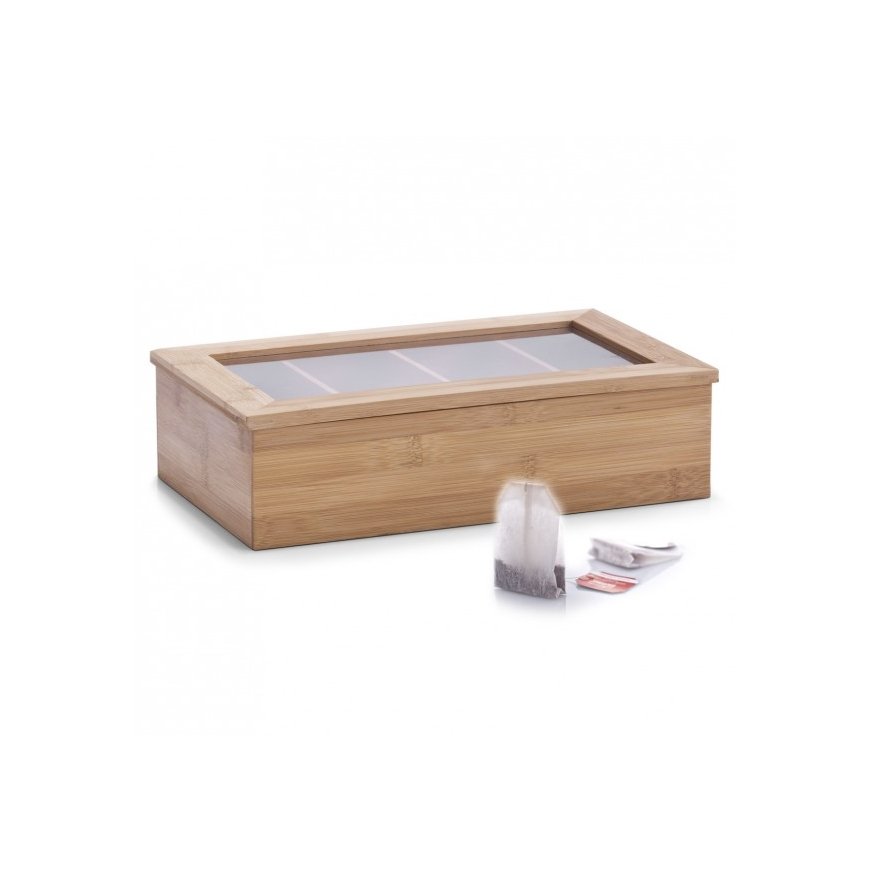 Zeller Present 25326 tea box Acrylic, Bamboo