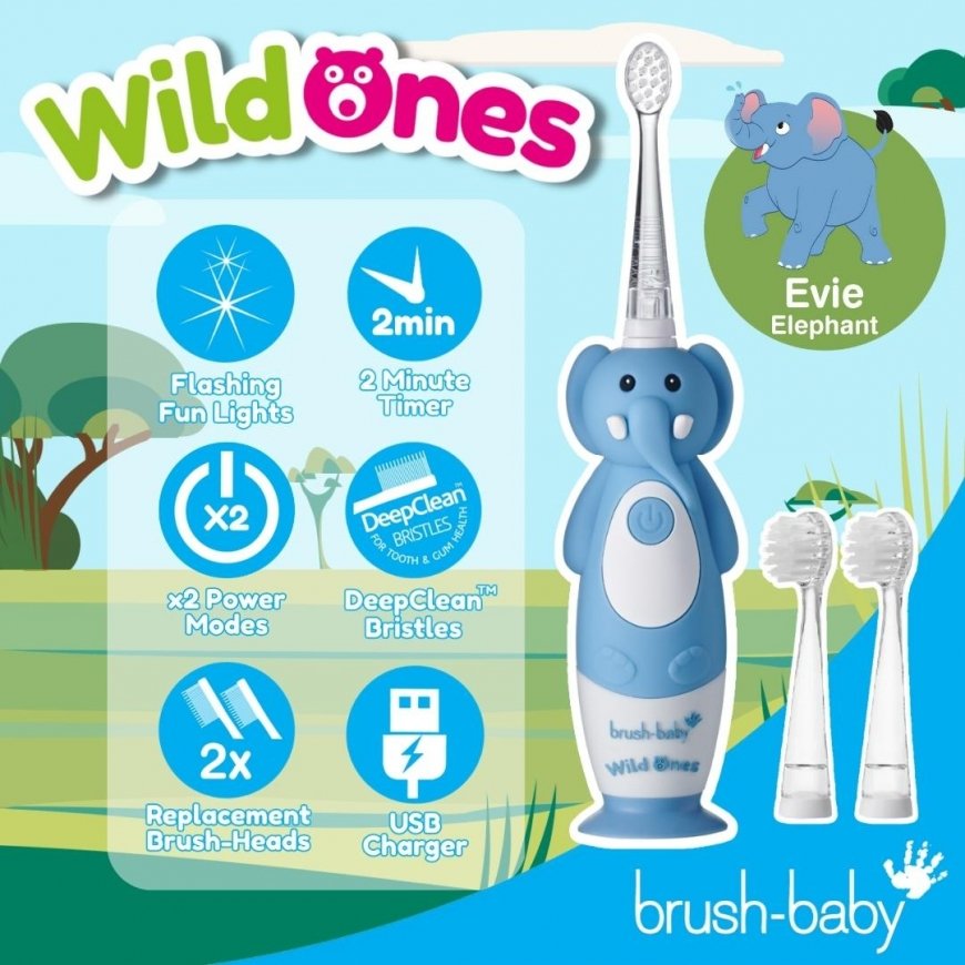 Brush-Baby BRB238 electric toothbrush Child Sonic toothbrush Blue, White – 2