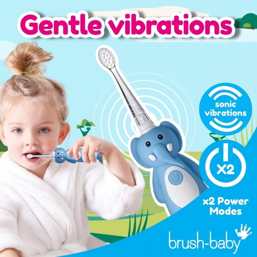 Brush-Baby BRB238 sähköhammasharja Lapsi Sonic-hammasharja Sininen, Valkoinen – 4