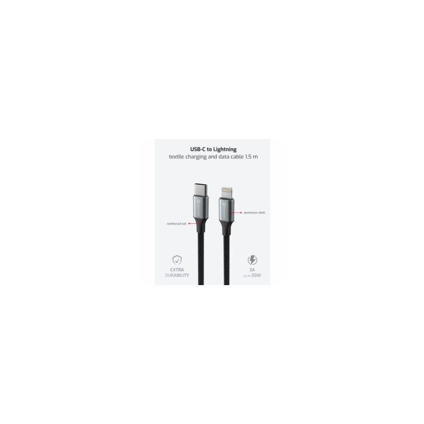 Swissten Textile II USB-C - Lightning