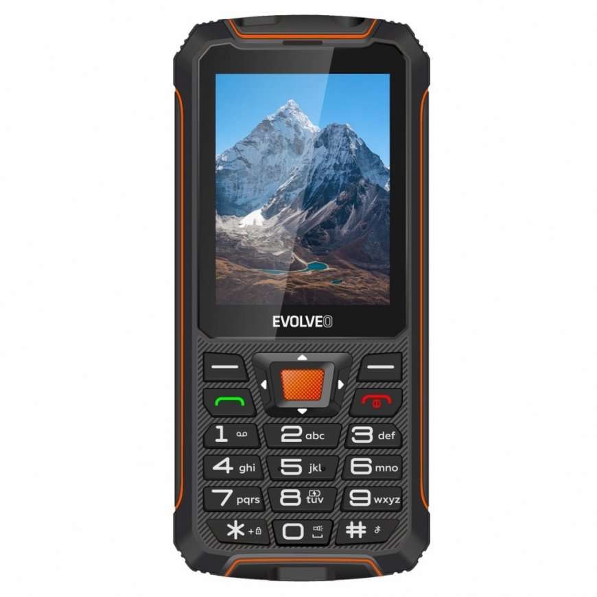 Evolveo StrongPhone SPZ6OG matkapuhelin 7,11 cm (2.8") 202 g musta, Oranssi