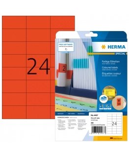 HERMA 4467 kleebisetikett Nelinurk Eemaldatav Punane 480 tk