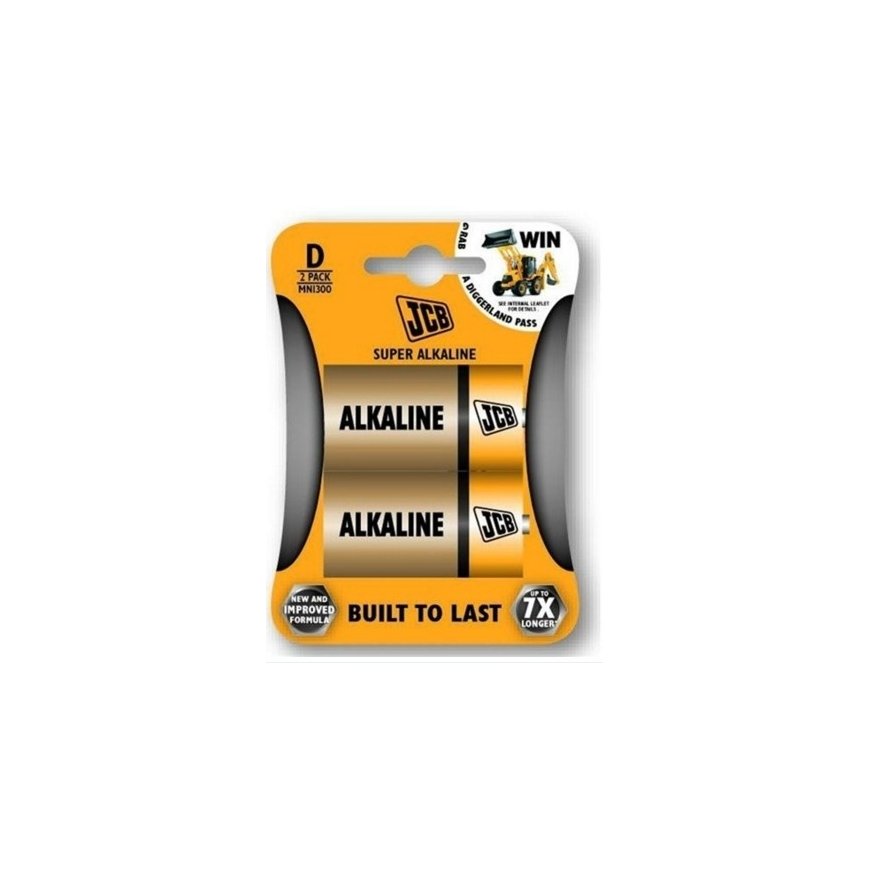 JCB 2x D Vienkartinė baterija Šarminis