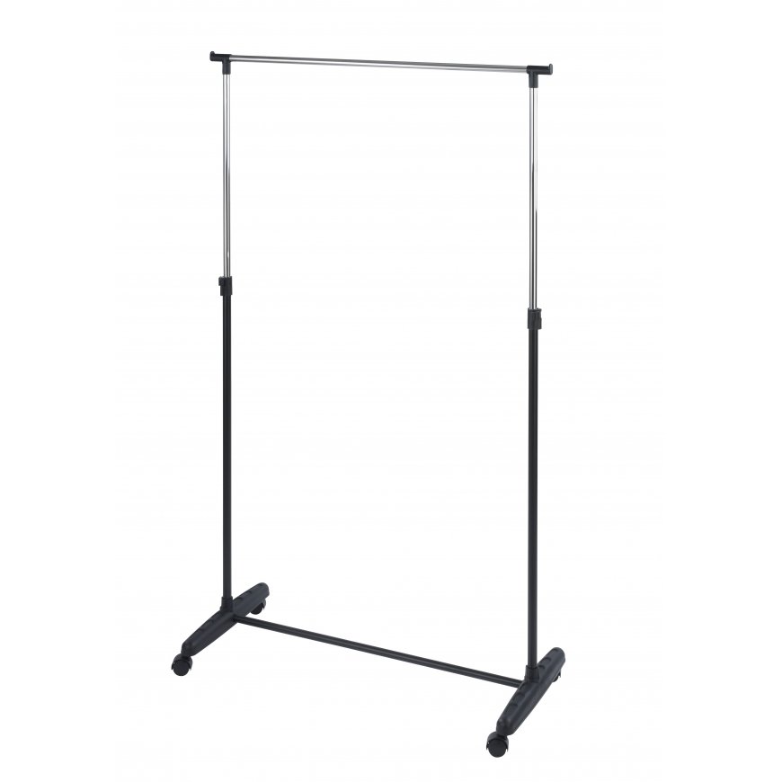 WENKO 4364401100 retail clothing rack Black, Metallic Plastic, Metal
