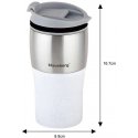 THERMAL MUG WITH SILICONE STRIP 320ML, KLAUSBERG KB-7627, WHITE