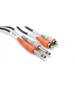 Hosa Technology 2 x RCA/2 x TS audio cable 4 m 2 x 6.35mm TS Black