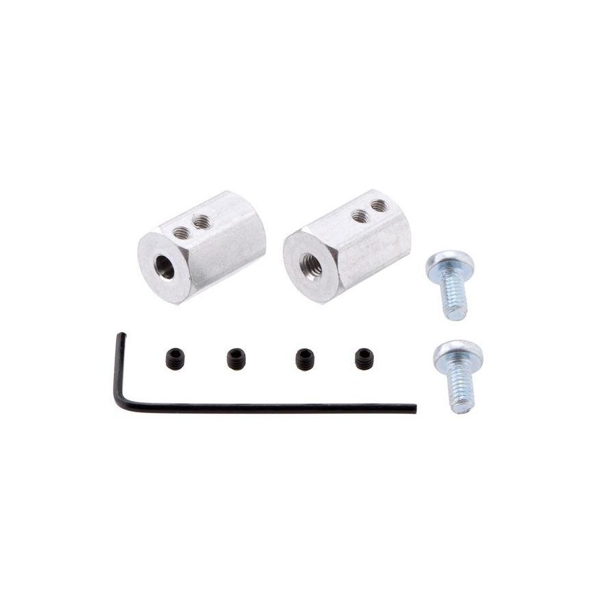 Pololu šešiakampis ratų adapteris 12mm/4mm - 2 vienetai