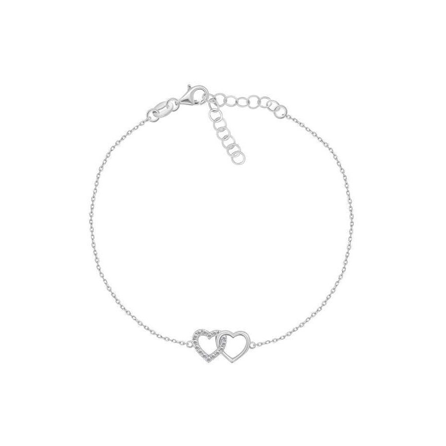 Brilio Silver Brilio Sidabrinis Delicate sidabrinis apyrankė Linked hearts BRC115W