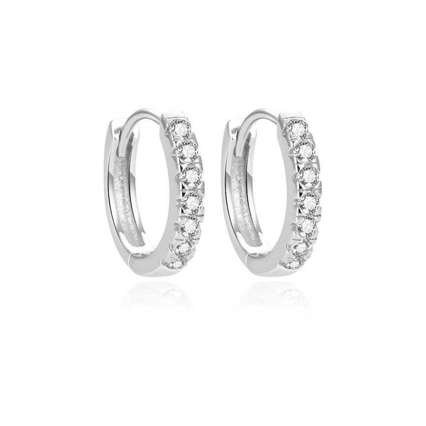 Beneto Charming silver earrings with zircons AGUC1664