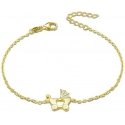 Beneto Gold Plated Silver Bracelet Trolley AGB578/21-GOLD Beneto Gold Plated Silver Bracelet Trolley AGB578/21-GOLD