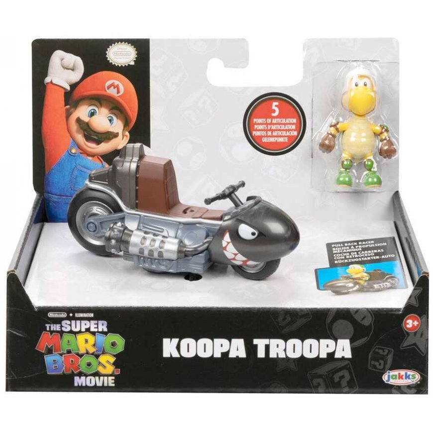 Jakks Pacific Mario Kart The Movie Koopa Troopa Kart Kart figuuri 6cm