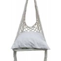 Saska Garden OPENWORK HAMMOCK HANGING CHAIR 60x60x120cm WITH ECRU CUSHION Saska Garden OPENWORK HAMMOCK HANGING CHAIR 60x60x120cm WITH ECRU CUSHION