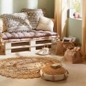 Atmosphera Floor cushion RITUAL, Ø 38 cm, jute