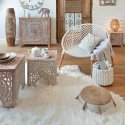 Atmosphera Floor cushion RITUAL, Ø 38 cm, jute