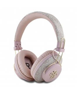 Guess PU 4G Metal Logo ENC Wireless Headphone Pink