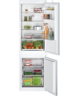 Bosch Serie 2 KIN86NSE0 külmik-sügavkülmik Sisseehitatud 260 l E Valge