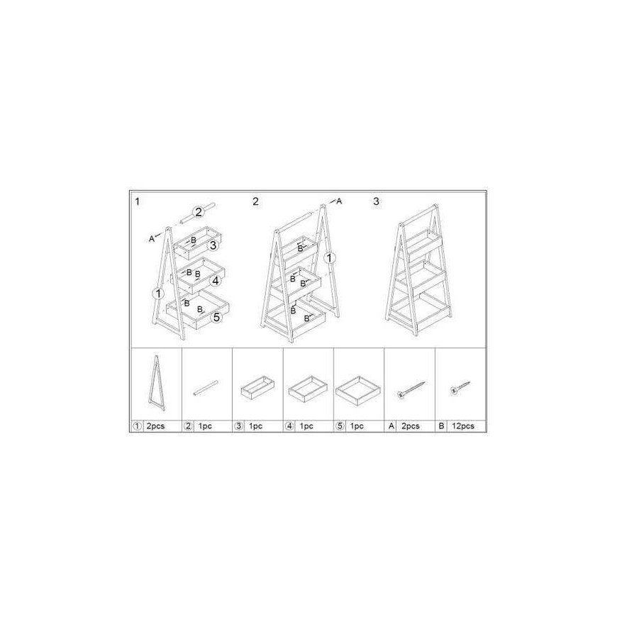 5five Simply Smart Bamboo Bathroom Shelf Green HARMONY, 3 shelves, bamboo – 3