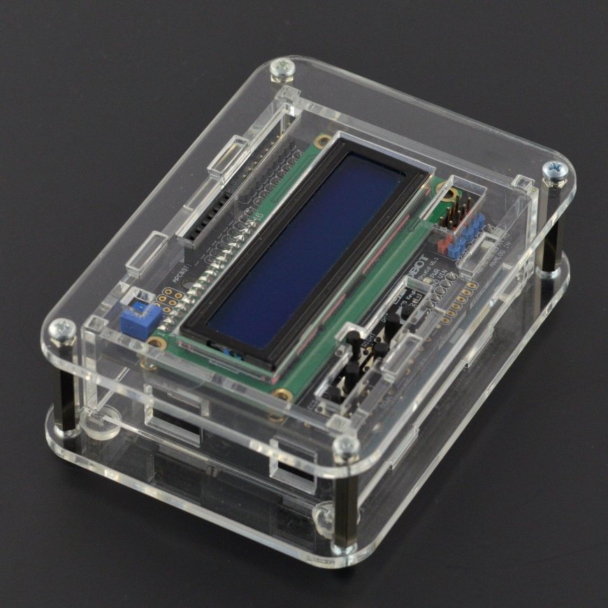 Arduino Uno case with space for LCD display extension v1.1 - transparent – 3