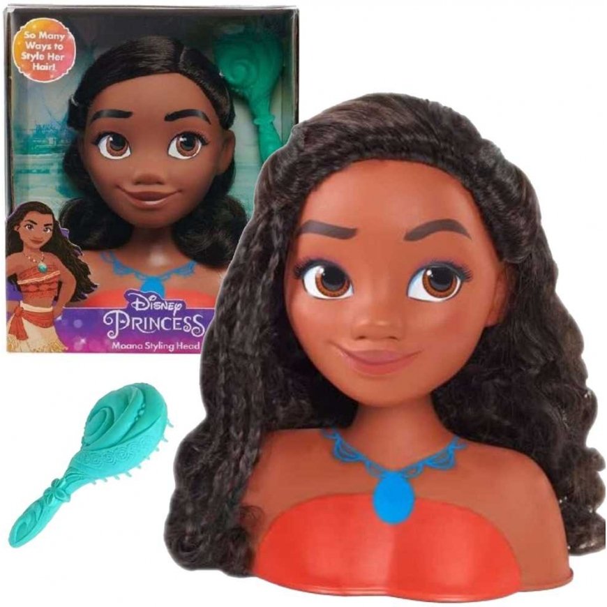 Nuken hiusten kampaus- ja muotoilupää Disney Princess Vaiana Moana + harja – 2