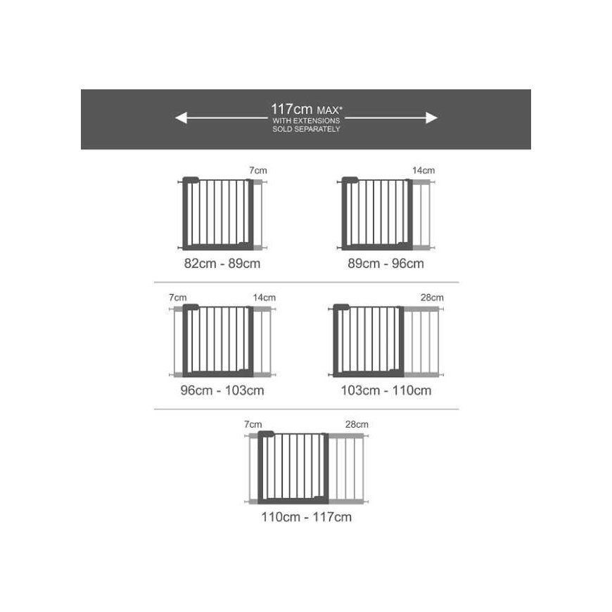 MUNCHKIN turvaportin jatke 28 cm, valkoinen – 2