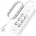 Belkin Components Belkinin 6-suuntainen jatkojohto ylijännitesuojalla 1xUSB-A+ 1xUSB-C 18W 2M Belkin Components Belkinin 6-suuntainen jatkojohto ylijännitesuojalla 1xUSB-A+ 1xUSB-C 18W 2M