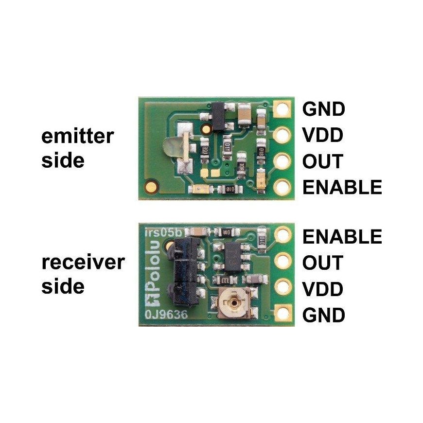 38kHz IR proximity sensor, fixed gain, high brightness, Pololu 2578 – 3