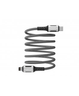 Havit 6939119077563 lightning kabelis 1 m Melns, Sudrabs