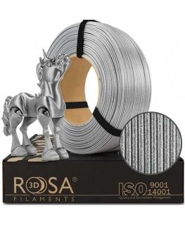 3D plastic PLA shiny silver (Galaxy Brilliant Silver) 1.75mm 1kg refill pack Rosa3D