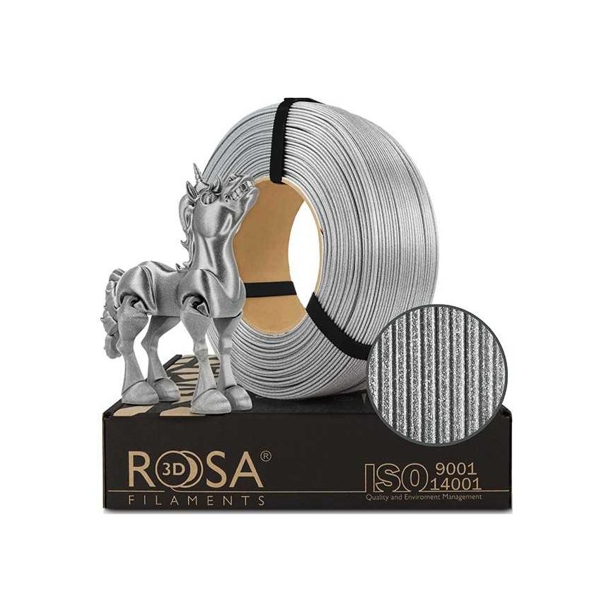 Rosa3D 3D plastic PLA shiny silver