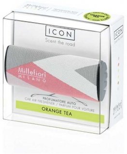 Millefiori Milano Icon Car Air Freshener Orange Tea Textil Geometric