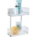 Rectangular bathroom shelf QUADRO, Vacuum-Loc, for shower, 2 levels, WENKO Rectangular bathroom shelf QUADRO, Vacuum-Loc, for shower, 2 levels, WENKO