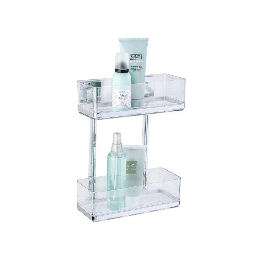 Rectangular bathroom shelf QUADRO, Vacuum-Loc, for shower, 2 levels, WENKO – 2