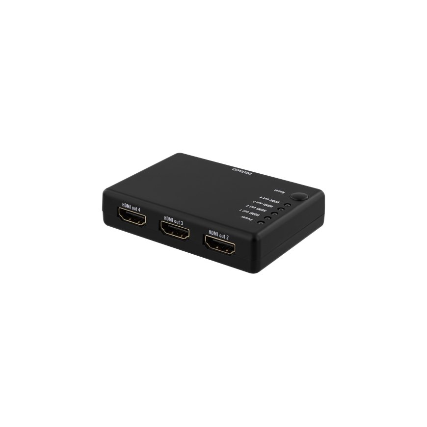 Deltaco HDMI-7051 видео разветвитель 4x HDMI – 2