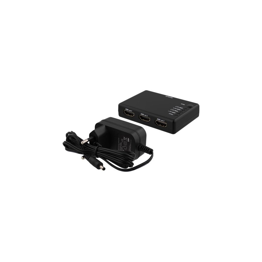 Deltaco HDMI-7051 video sadalītājs 4x HDMI – 3