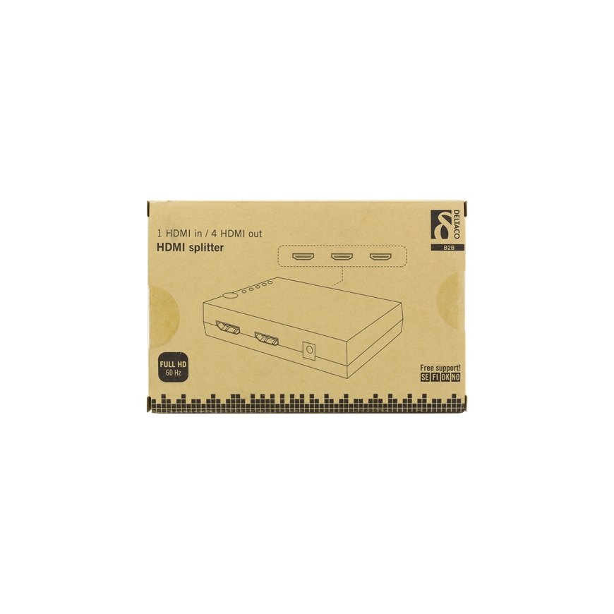 Deltaco HDMI-7051 videojagur 4x HDMI – 4