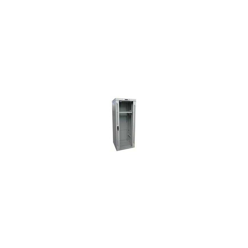 LEXI-Net 19" wall cabinet Basic 6U 520x450, glass doors, without back, foldable, gray