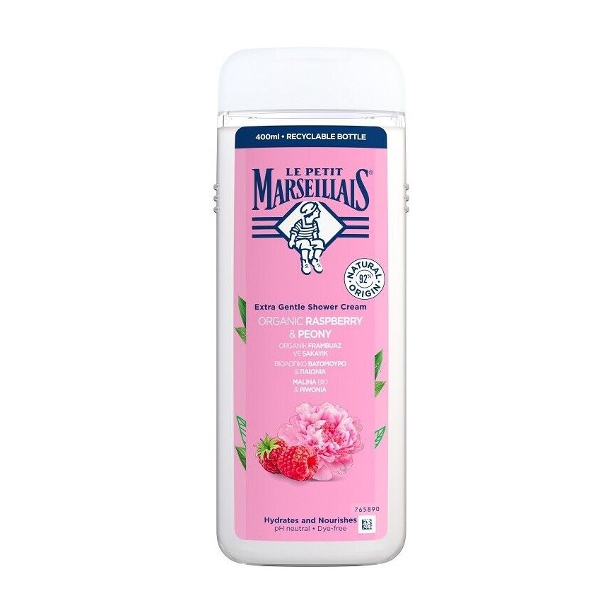 Extra Gentle Shower Cream Organic Raspberry & Peony