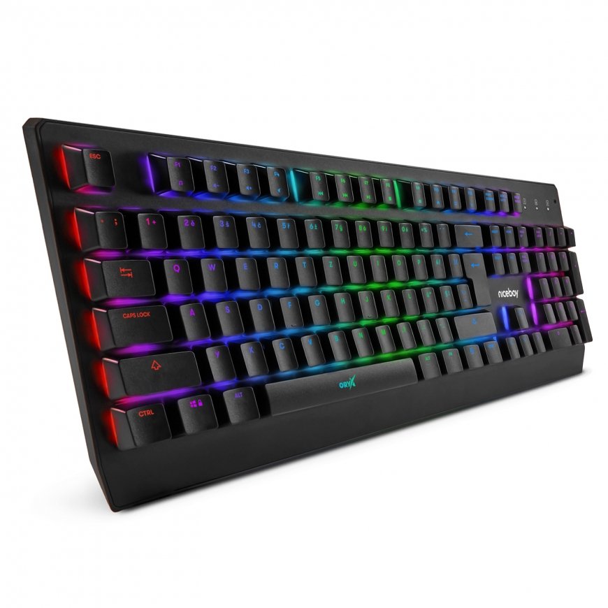 Niceboy ORYX K610 Chameleon tastatūra Speļu USB QWERTZ Čehu Melns – 2