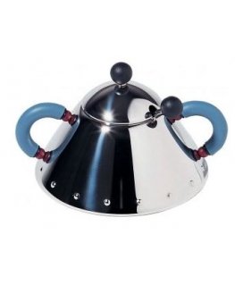 Alessi 9097 sugar bowl Blue, Stainless steel Stainless steel