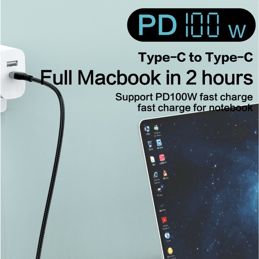 DUDAO Kabel USB USB-C - Czarny 6973687243685 - Kabel USB cable 1 m USB C Black – 5