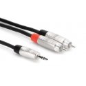 Hosa Technology HMR-010Y audiokaapeli 3 m 3.5mm TRS 2 x RCA musta, Hopea Hosa Technology HMR-010Y audiokaapeli 3 m 3.5mm TRS 2 x RCA musta, Hopea