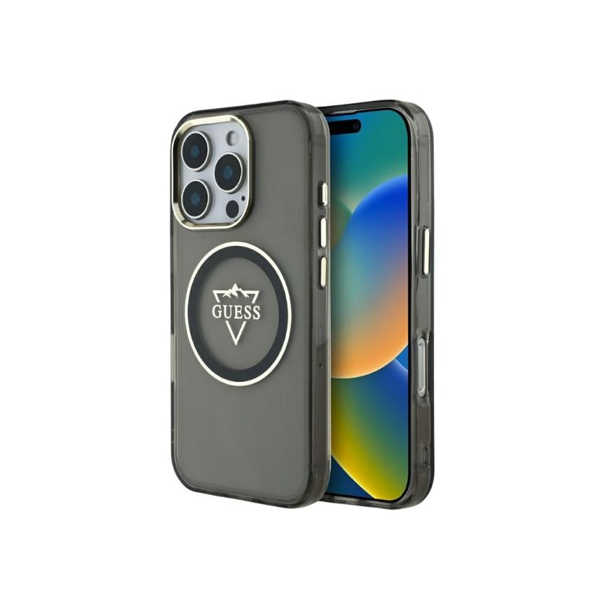 Etui Guess IML Metal Mountain Logo MagSafe do iPhone 16 c – 2