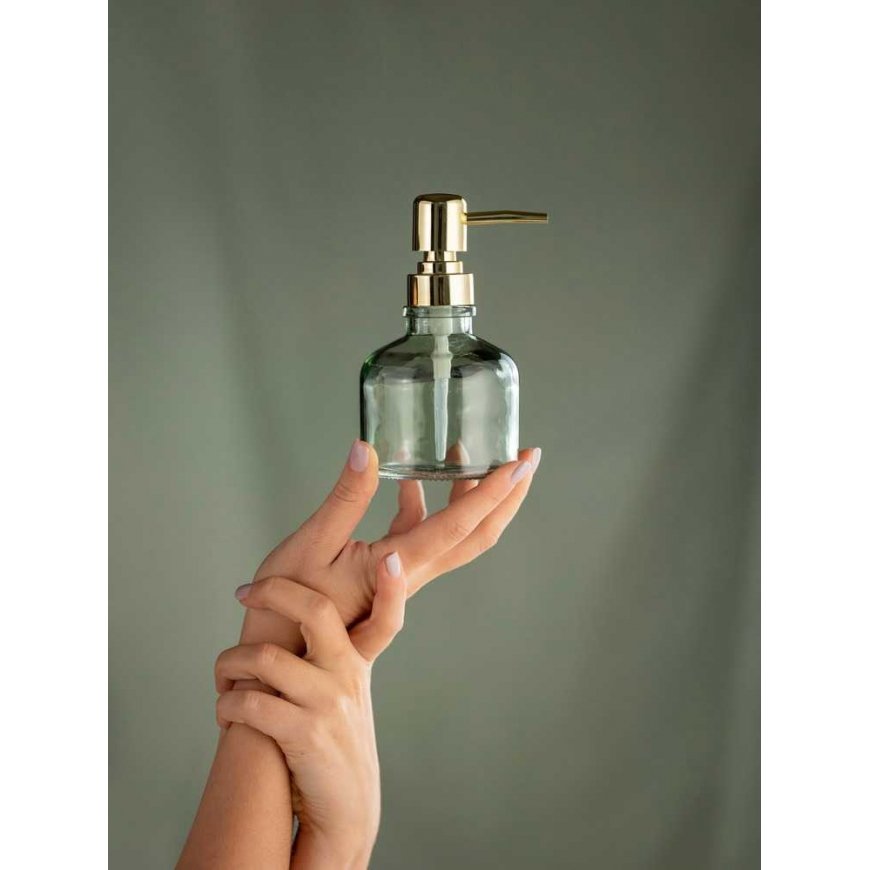 WENKO Atessa soap dispenser 0.2 L Gold, Mint colour – 4