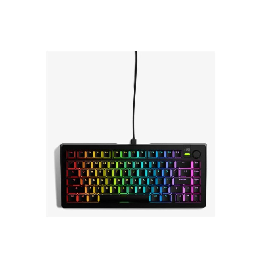Glorious PC Gaming Race GMMK 3 Prebuilt tastatūra Speļu USB QWERTY Amerikāņu angļu valoda Melns