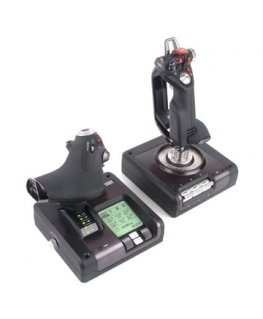 Logitech G 945-000003 spēļu kontrolierīce Melns, Sudrabs USB 2.0 Flight Sim Analogā / digitālā PC (d