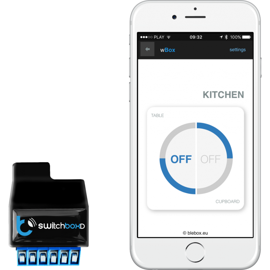 Blebox - SwitchBoxD - WiFi 2-channel switch