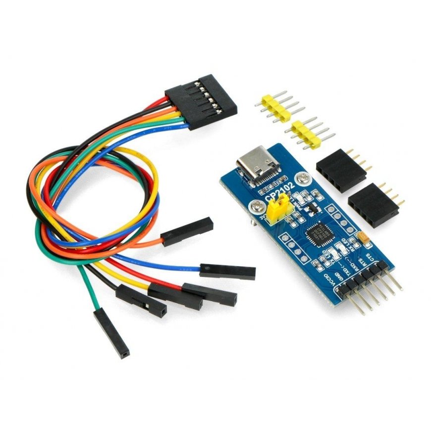 CP2102 USB-UART TTL-muunnin - USB Type-C -liitäntä - Waveshare 20644 – 4