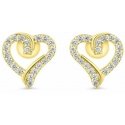 Brilio Silver Delicate gold-plated heart earrings with zircons EA100Y Brilio Silver Delicate gold-plated heart earrings with zircons EA100Y