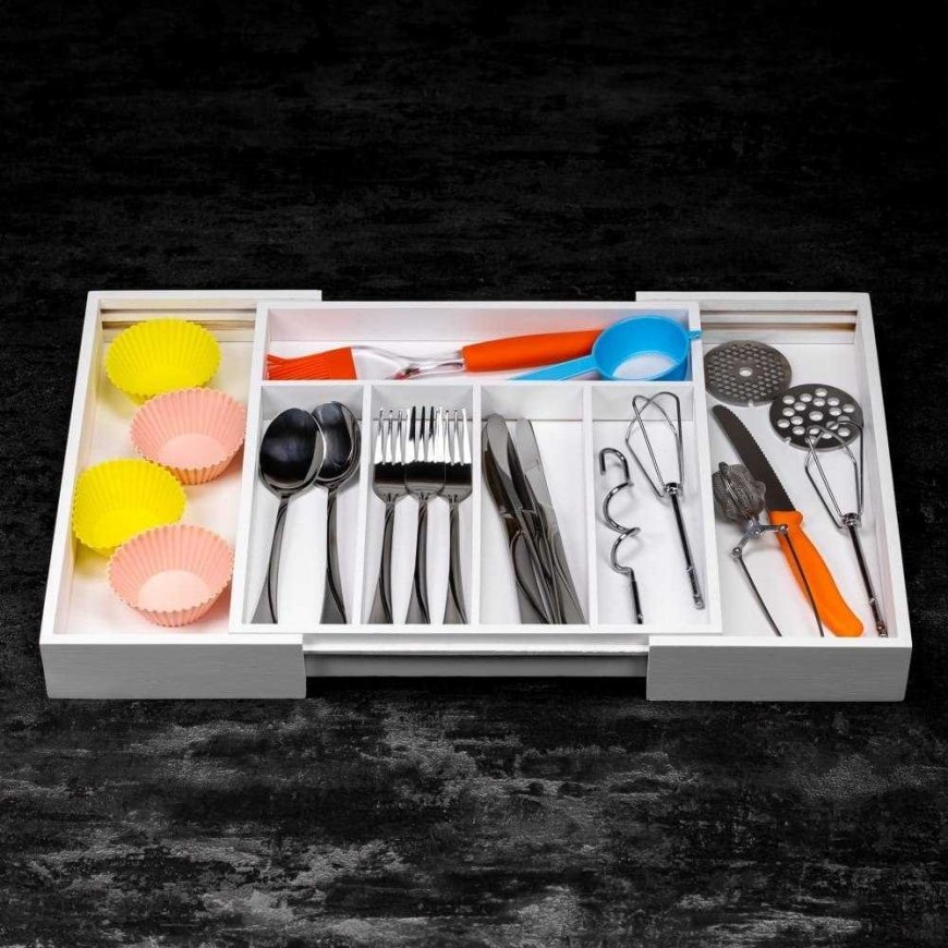 King Hoff BAMBOO DRAWER INSERT KINGHOFF KH-1746 WHITE – 3