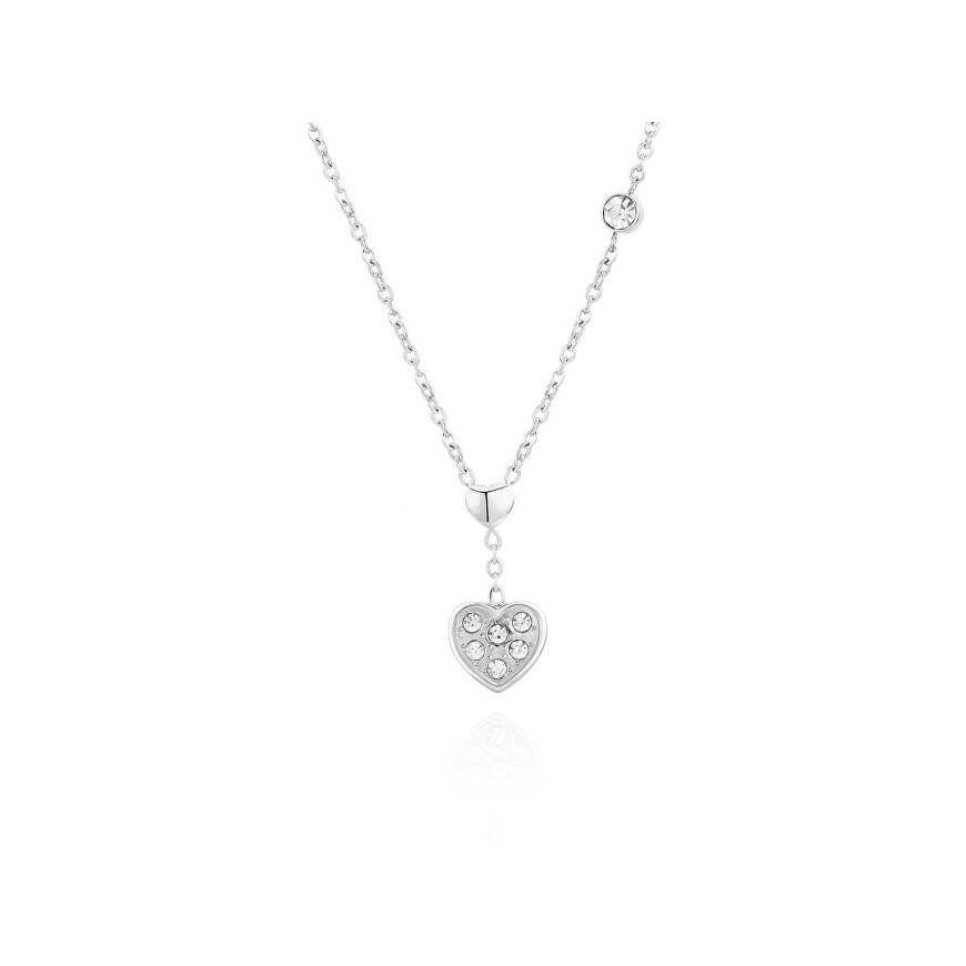 Troli Romantic steel necklace with crystals VSN028S